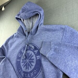 Icewear Hoodie Men's S Blue Iceland Logan Sweatshirt Kangaroo Pocket Logo Hood